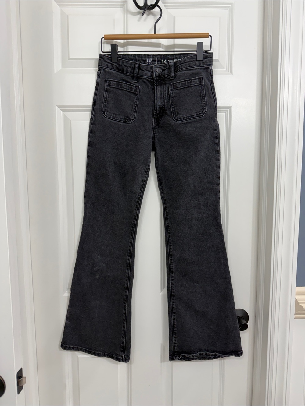 High-Rise Black Flare Jeans for Girls